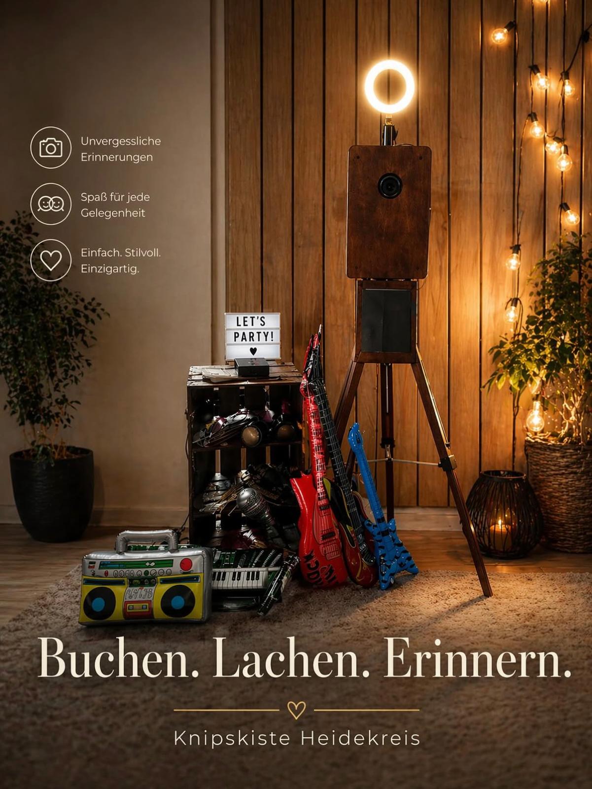 Knipskiste Heidekreis Fotobox mit Ringlicht und Requisiten